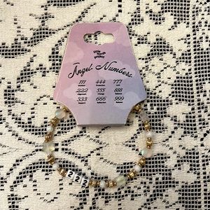 NWT Little Words Project Angel Numbers 222 White Star Stretch Bracelet ⭐️
